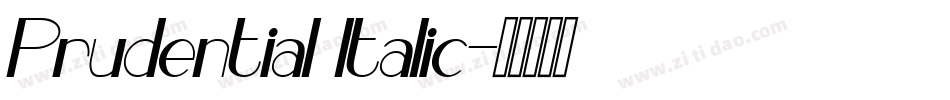 Prudential Italic字体转换